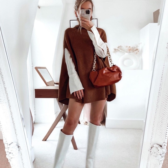 Zara knit turtleneck cape - Picture 14 of 16